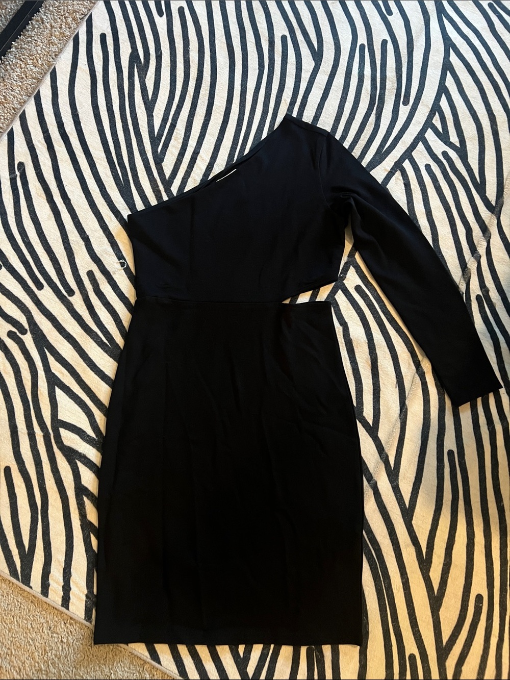 H&M One-Shoulder Black Bodycon Dress